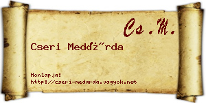 Cseri Medárda névjegykártya